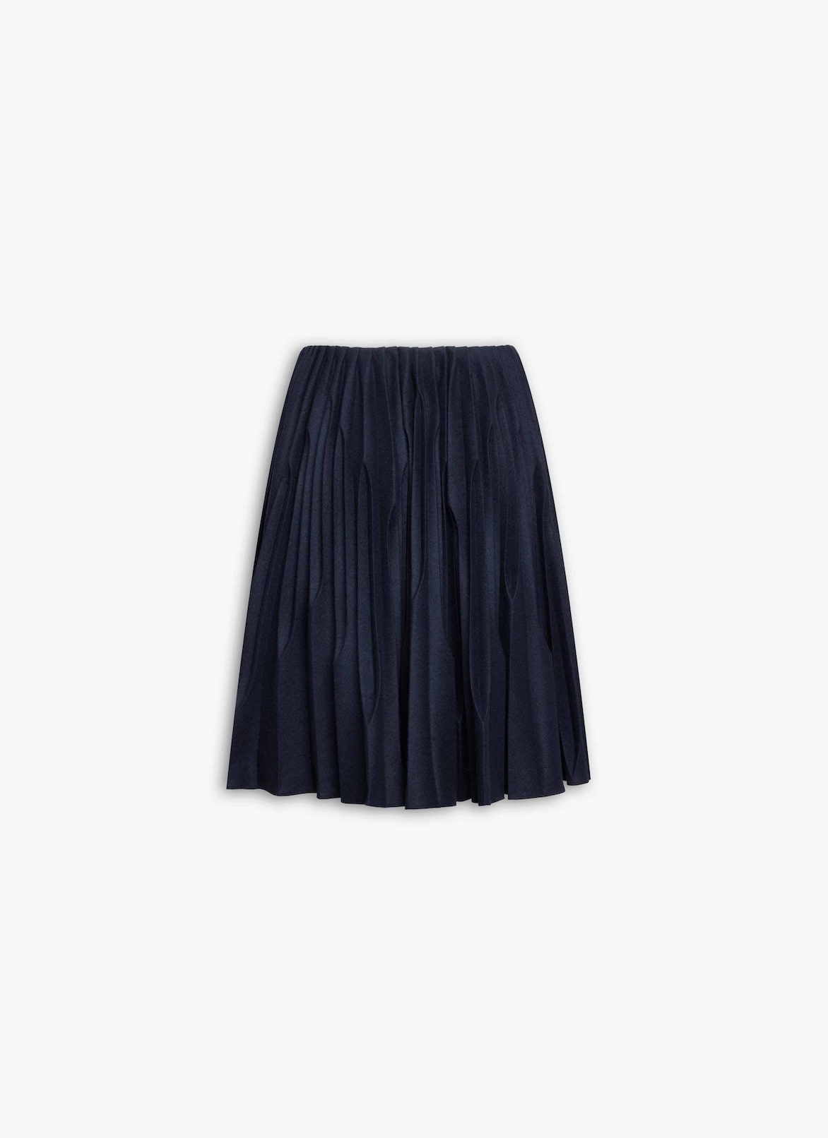MERINO FLANNEL PLEATED SKIRT ALAÏA MARINE MERINO FLANNEL PLEATED SKIRT